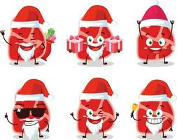 Santa claus Emoticons mit Fleisch Karikatur Charakter vektor