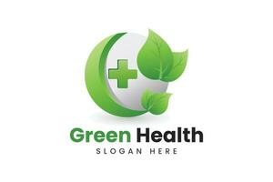 Blatt Gemeinschaft Gradient Gesundheit Pflege Logo Design vektor