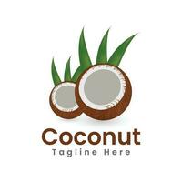 kokos varumärke logotyp design vektor illustration
