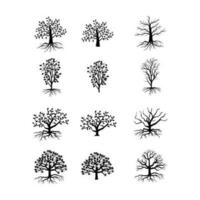 träd samling i vektor