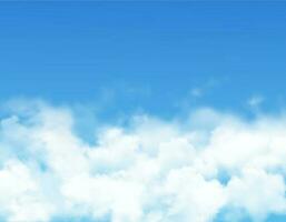 Himmel Wolken, Nebel auf Blau Himmel, realistisch Kumulus vektor