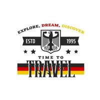Deutsche Reise Symbol, Flagge von Deutschland, Mantel von Waffen vektor