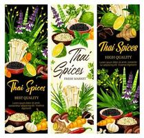 thai kryddor och örter, bruka marknadsföra kryddor vektor