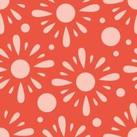 nahtlos Muster mit abstrakt Formen im orange, Rosa und Rot. bunt Vektor Illustration.