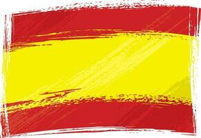 Grunge Spanien Flagge vektor