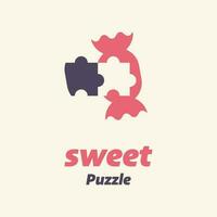 Süßigkeiten Puzzle Logo vektor