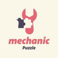 Mechaniker Puzzle Logo vektor