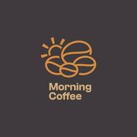 Sonnenaufgang Kaffee Logo vektor