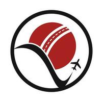 Cricket-Reise-Vektor-Logo-Design. vektor