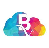 Brief b Luft Reise Logo Design Vorlage. b Brief und Flugzeug Logo Design Symbol Vektor. vektor