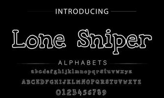 spielerisch Stil Schriftart Design, kindisch Alphabet Briefe und Zahlen Vektor Illustration