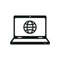 Laptop Browser Symbol isoliert auf Weiß Hintergrund vektor