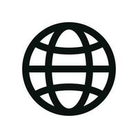 Globus, Welt, Erde Symbol isoliert auf Weiß Hintergrund vektor