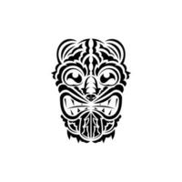 mönster mask. traditionell totem symbol. maori stil. vektor illustration isolerat på vit bakgrund.