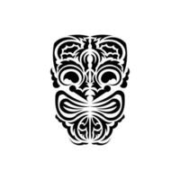 stam- mask. traditionell totem symbol. maori stil. vektor illustration isolerat på vit bakgrund.