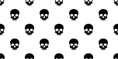 Schädel gekreuzte Knochen nahtlos Muster Halloween Vektor Pirat Knochen Geist vergiften Schal isoliert wiederholen Hintergrund Fliese Hintergrund
