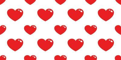 Herz nahtlos Muster Vektor Valentinstag Symbol Liebe Karikatur Gekritzel isoliert Hintergrund Hintergrund rot