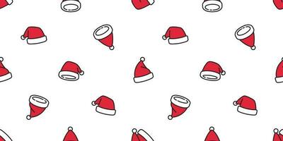 Weihnachten Hut nahtlos Muster Vektor Santa claus Karikatur Illustration isoliert Fliese Hintergrund