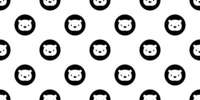 Bär nahtlos Muster Vektor Polar- Bär Panda Polka Punkt isoliert Hintergrund Illustration Karikatur