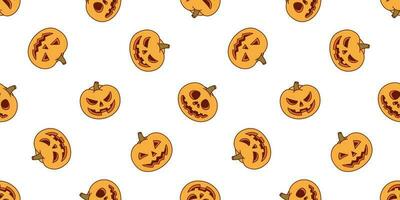 Kürbis nahtlos Muster Halloween Vektor Geist Schal isoliert Fliese Hintergrund wiederholen Hintergrund