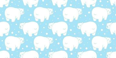 Bär nahtlos Muster Polar- Bär Vektor Schnee Hintergrund Illustration Karikatur Hintergrund isoliert