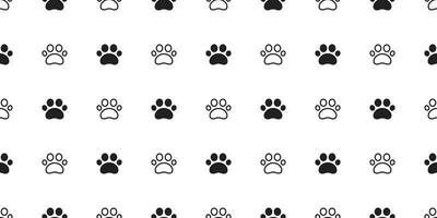 Hund Pfote nahtlos Muster Vektor Fußabdruck Katze Hündchen Fliese Hintergrund wiederholen Hintergrund Schal isoliert Karikatur Illustration