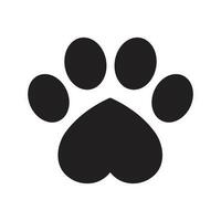 Hund Pfote Vektor Fußabdruck Symbol Logo Symbol Grafik Illustration Französisch Bulldogge Katze Bär Karikatur