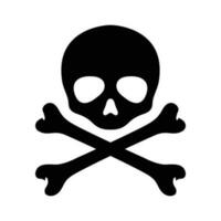 skalle pirat vektor bones halloween ikon logotyp grafisk symbol illustration