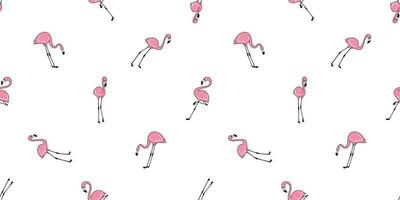 Flamingo nahtlos Muster Vektor Rosa Flamingos exotisch Vogel Sommer- tropisch Karikatur Schal isoliert Fliese Hintergrund wiederholen Hintergrund Illustration