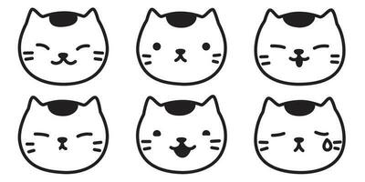 katt vektor kattunge logotyp ikon illustration karaktär tecknad serie klotter symbol