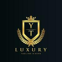 yt Brief Initiale mit königlich Luxus Logo Vorlage vektor