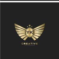 yk Brief Initiale mit königlich Luxus Logo Vorlage vektor