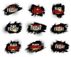 schwarz Freitag Verkauf Banner, Wochenende Geschäft Angebot vektor