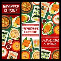 japanisch Küche Vektor Banner, Essen von Japan.