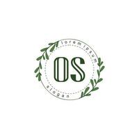 os Initiale Schönheit Blumen- Logo Vorlage vektor