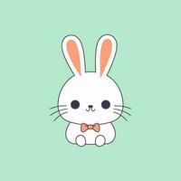 söt söt kanin kanin tecknad serie påsk cutevector illustration vektor