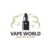 vape eller e-cigarett logotyp mall vektor