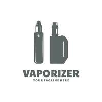 vape eller e-cigarett logotyp mall vektor