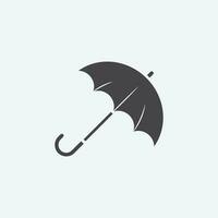 bunt Regenschirm Logo Vorlage mit einfach Konzept vektor