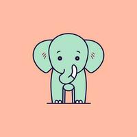 detta söt söt elefant illustration är perfekt för några projekt den där behov ett förtjusande Rör. vektor