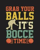 Boccia Ball T-Shirt Design, Boccia Typografie T-Shirt Design vektor