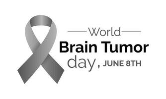 Welt Gehirn Tumor Tag ist beobachtete jeder Jahr auf Juni 8. verwenden zum Banner Design Vorlage Vektor Illustration Hintergrund Design.