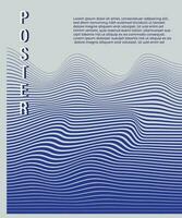 abstrakt bakgrund affisch med vågor vektor