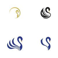 Schwan Logo und Symbol vektor