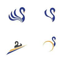 Schwan Logo und Symbol vektor