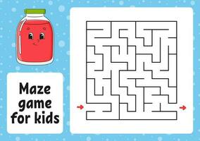 Labyrinthspiel für Kinder. lustiges labyrinth. Arbeitsblatt für Aktivitäten. Puzzle für Kinder. Cartoon-Stil. logisches Rätsel. Vektor-Illustration. vektor