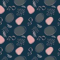 Muster von abstrakt Hintergründe mit organisch Formen und Hand gezeichnet im Rosa, grau und Blau Töne. minimal modern stilvoll Design Muster. vektor