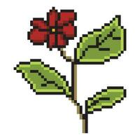 rot Rose Blume Pixel Kunst vektor