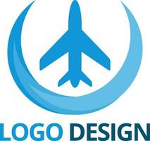 Reise Flugzeug Logo Design vektor