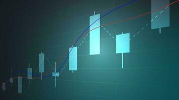 Finanzen Hintergrund. Kerzenhalter Diagramm auf dunkel Bildschirm. Lager Markt und Geschäft Investition Konzept vektor